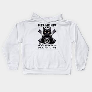 Black Cat Piss Me Off Again And We Play A Game Kids Hoodie